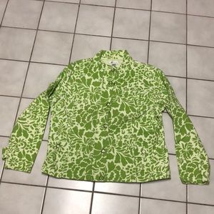 Coldwater Creek green print blazer/ jacket